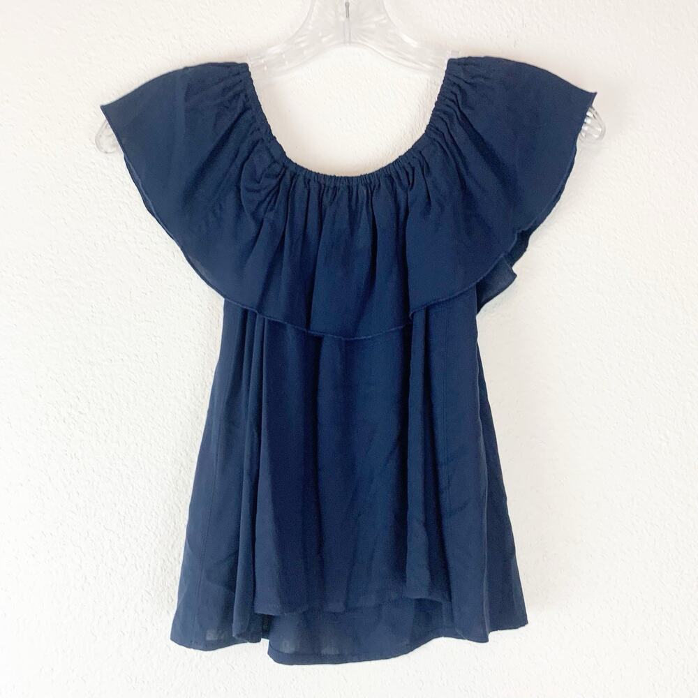 Hollister‎ Shirt XS Off Shoulder Ruffle Dainty Feminine Romantic Cowgirl Top